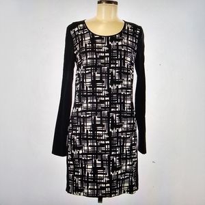 DKNY black and white dress